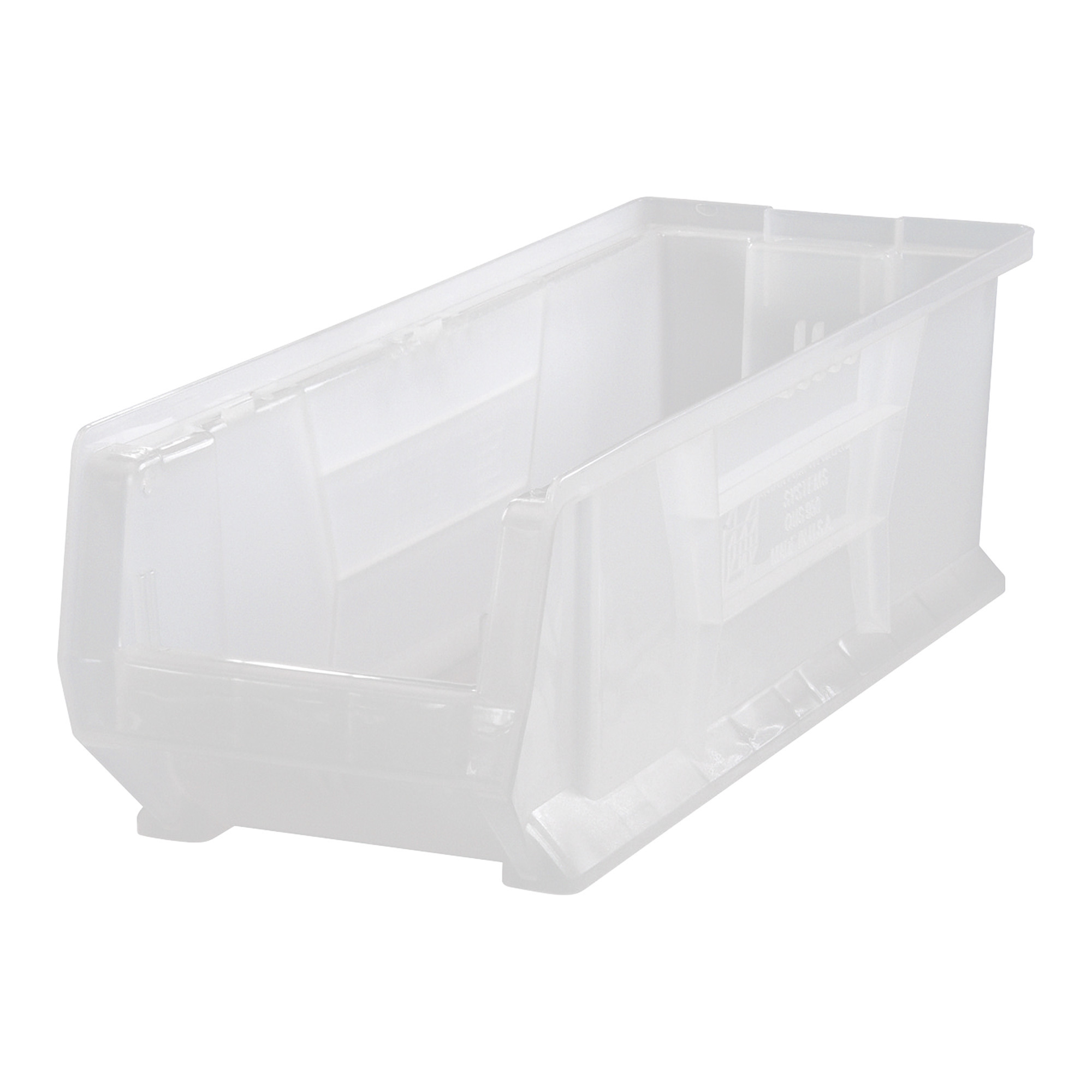 Quantum Storage Hulk Bin, 23 7/8in. x 8 1/4in. x 9in., Clear, Carton of 6, Model# QUS951CLCS